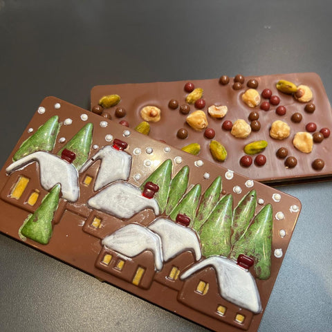 Schokoladen Tafel - weihnachtliches Design